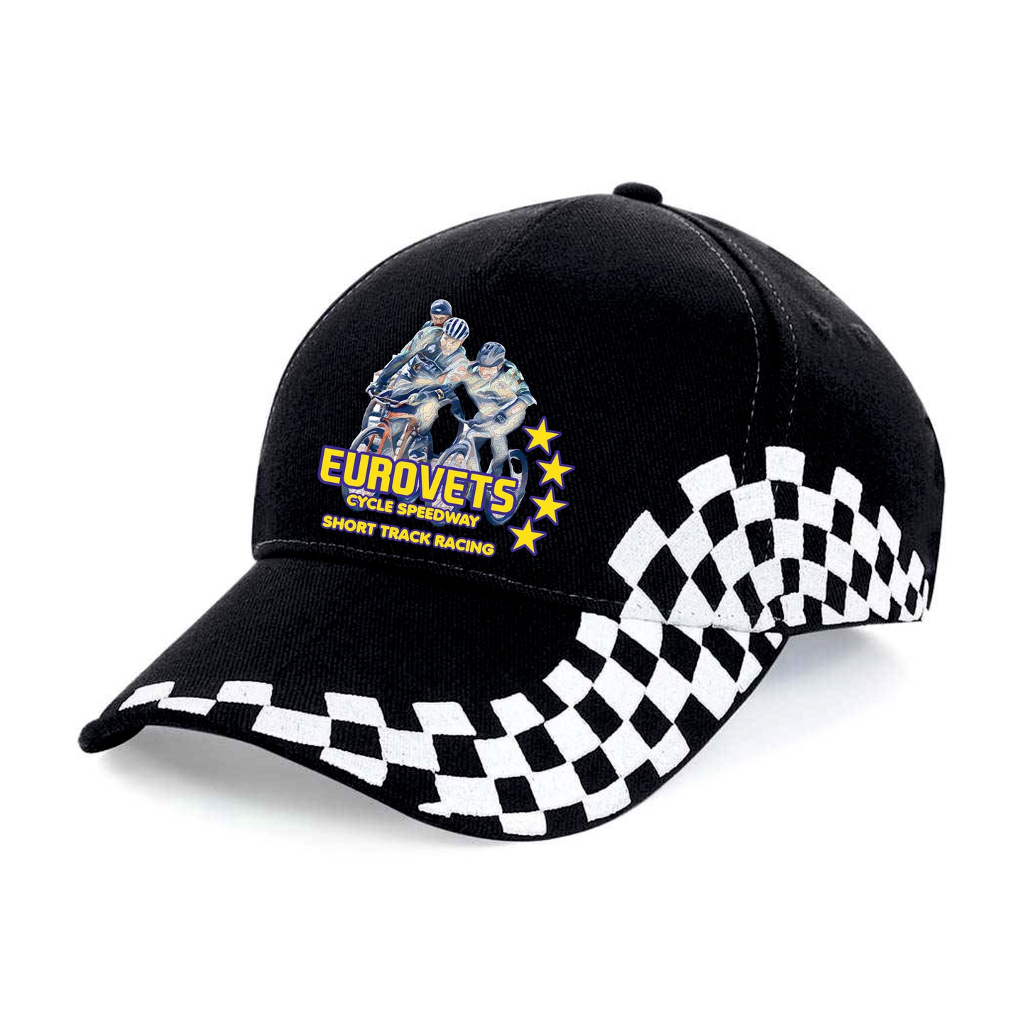 Eurovets Cycle Speedway Cap - Black & White