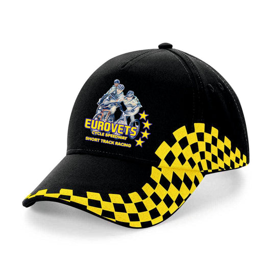 Eurovets Cycle Speedway Cap - Black & Yellow