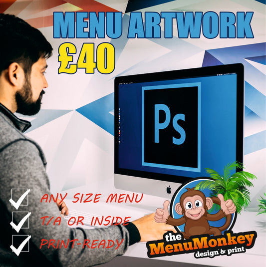 MENU MONKEY ARTWORK - Compatible With All Menu Listings