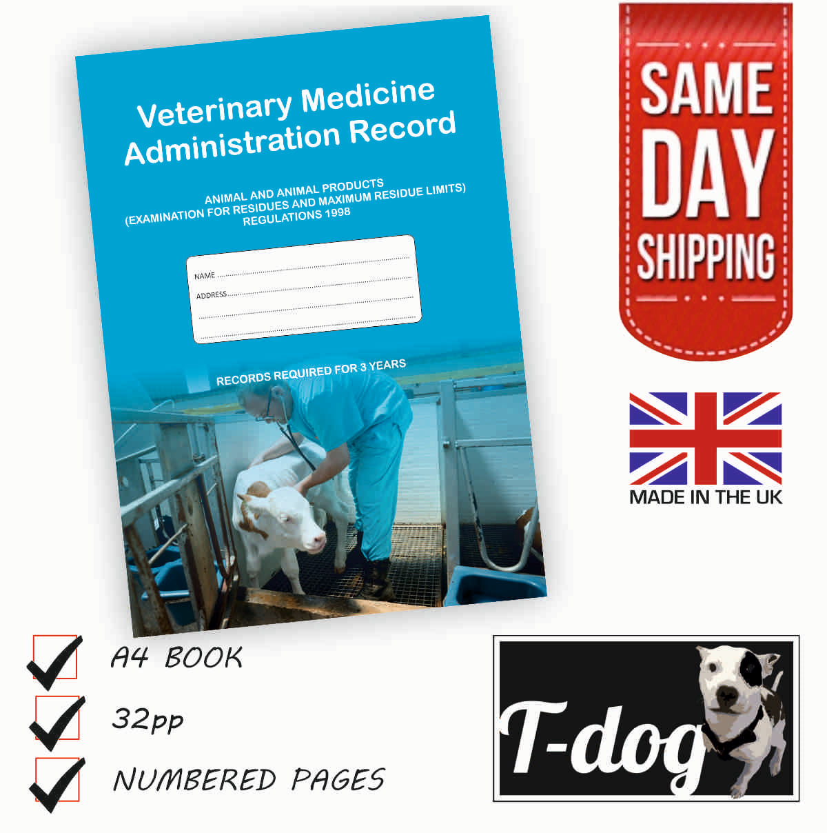 Veterinary Medicine Administration Record Books