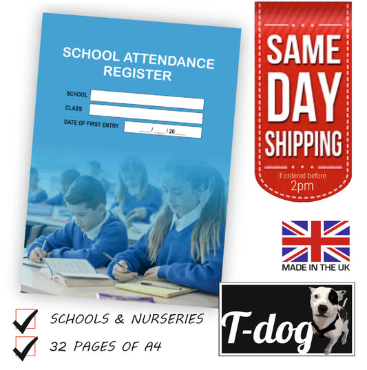 Attendance Register Book A4 School Class Childminding Nursery Teacher Child