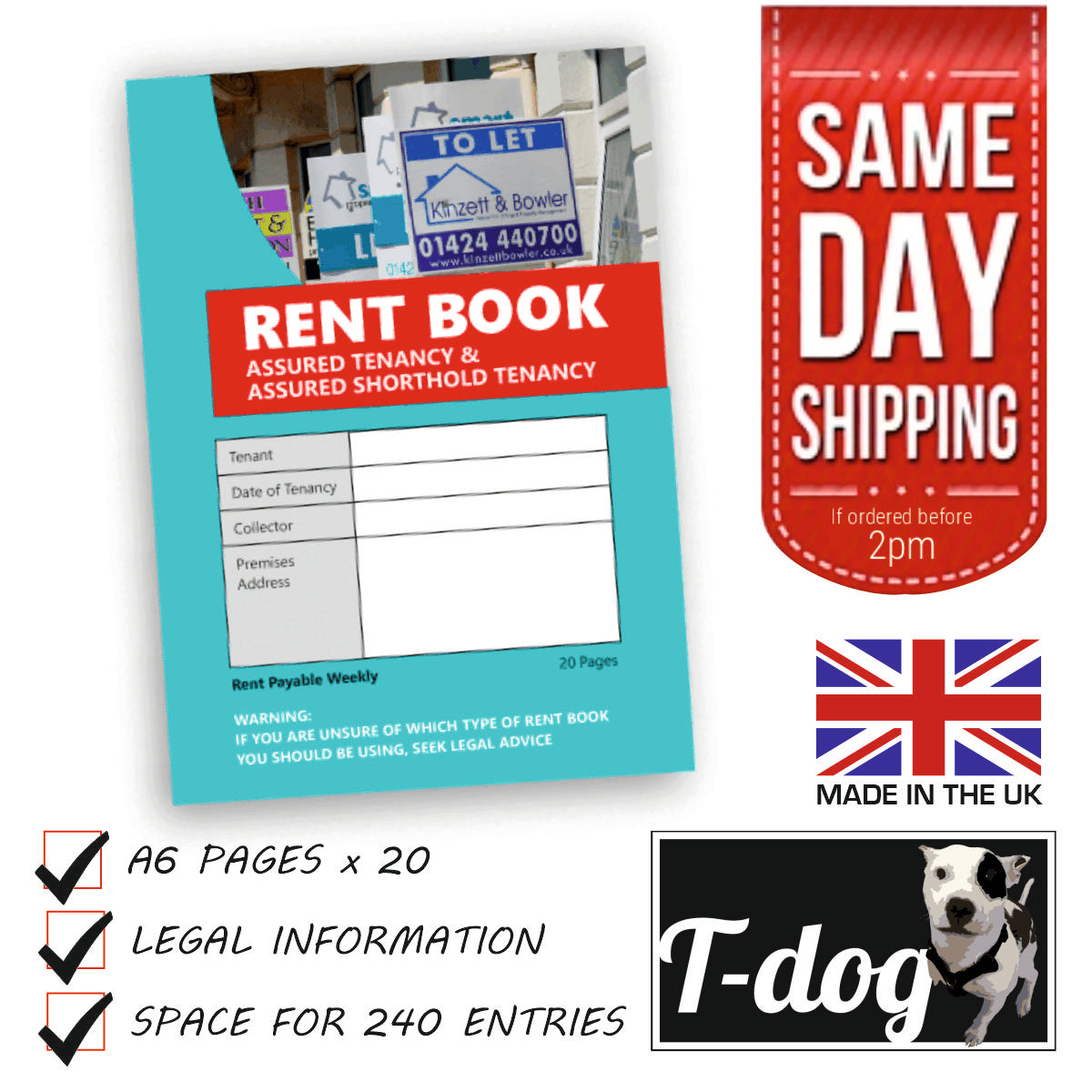 Rent Book - Assured Tenancy & Assured Shorthold Tenancy