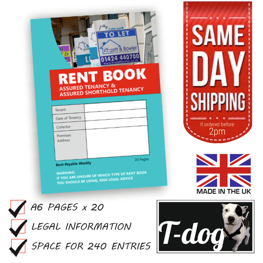 Rent Book - Assured Tenancy & Assured Shorthold Tenancy