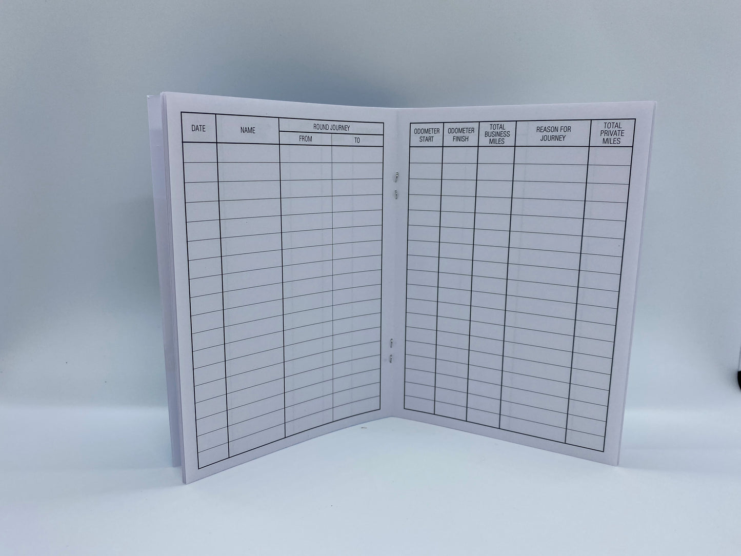 Vehicle Mileage Record Book - HMRC Compliant - Car, Van, LGV HGV