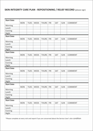 Home Care Report Book - Caring for the Elderly - Medication Record, Meals Record