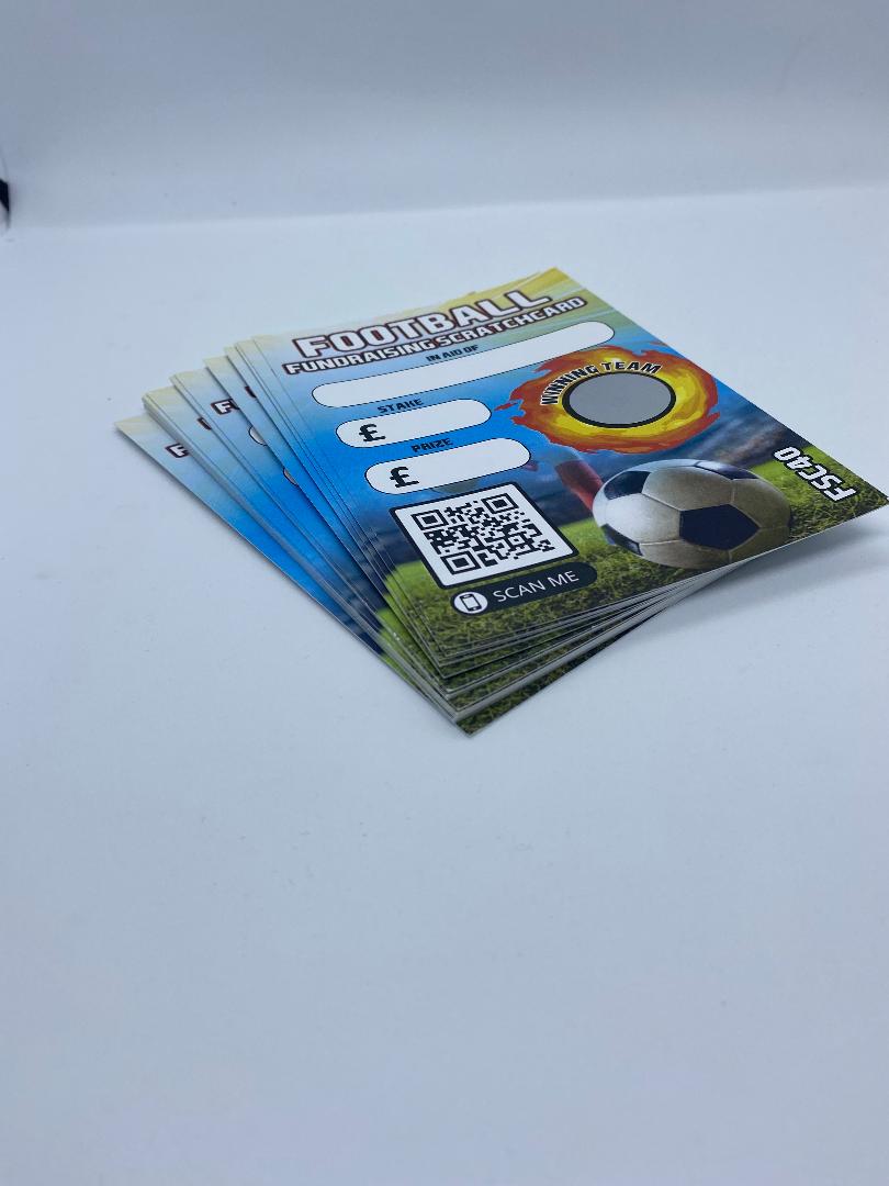 20 x Football Fundraising Scratch Cards