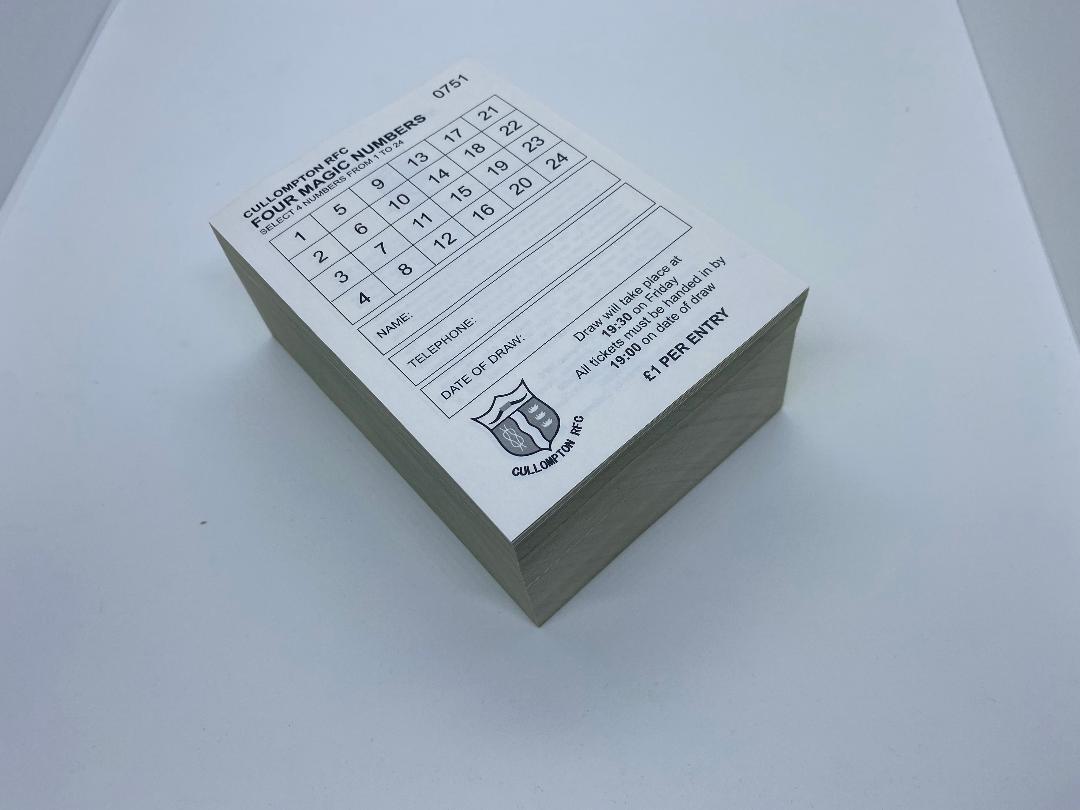 Personalised Lucky Number 2 Part Lottery Tickets - Read Description