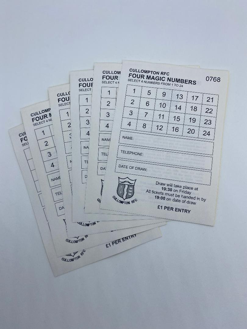 Personalised Lucky Number 2 Part Lottery Tickets - Read Description